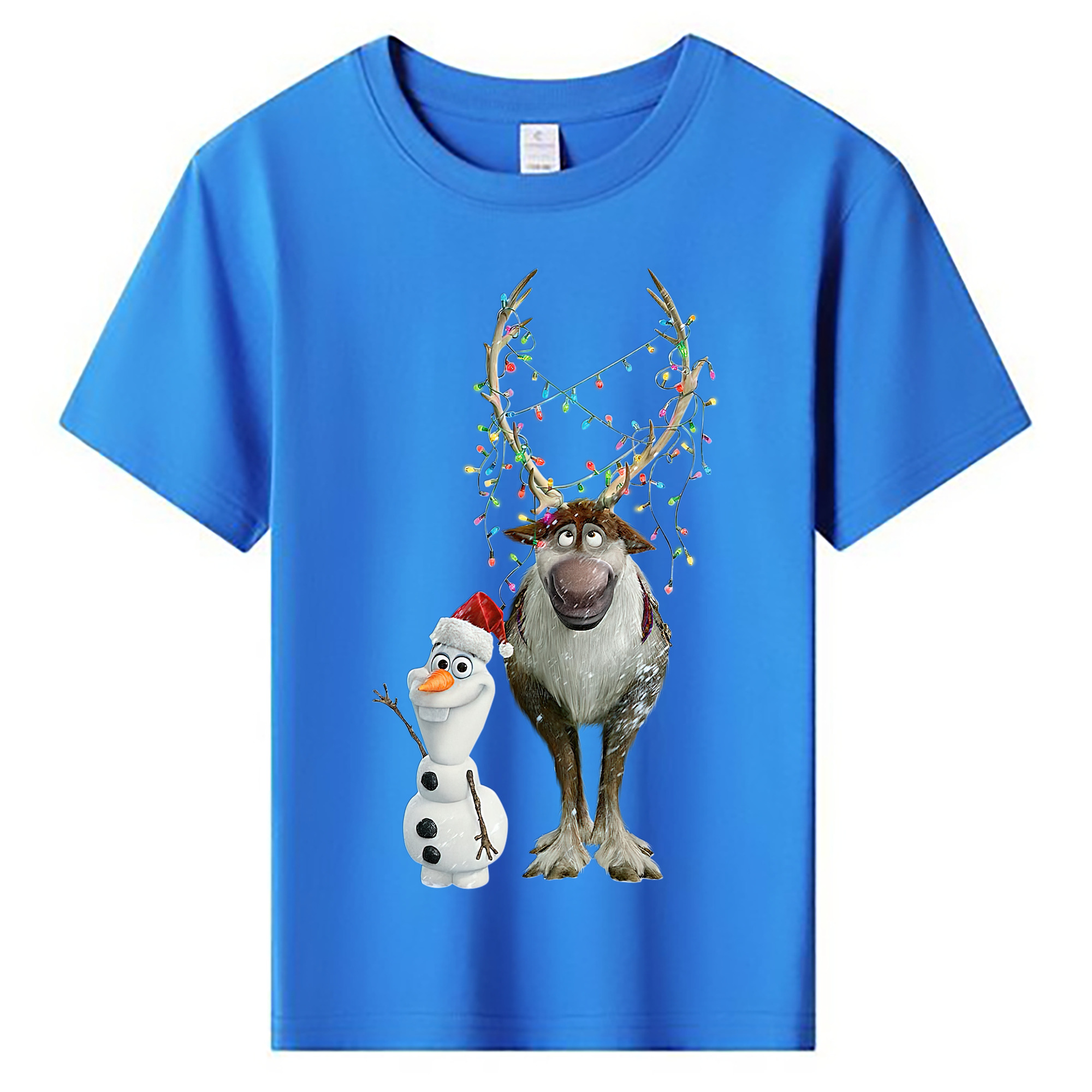 （画像用） アナと雪の女王 アンナ エルサ Frozen Anna Elsa 綿100％キッズTシャツ（フロントプリント）